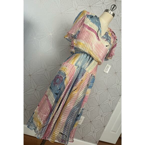 The Silk Farm 100% Silk Made in Korea Size 10 Multi color fairy pastels coquette - Picture 13 of 13